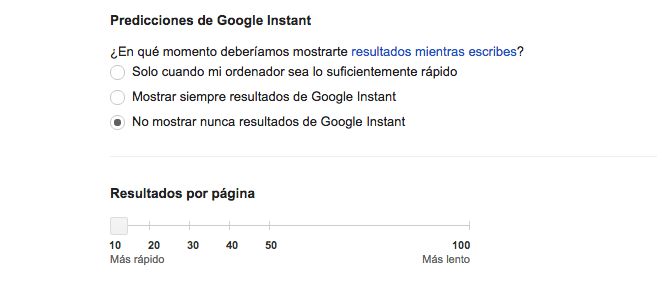 Herramientas para saber en qué posición está mi web: ajustes de busqueda google