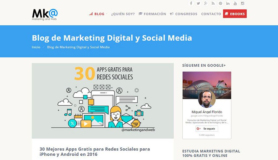 Marketing and Web - Los Mejores Blogs de Marketing Online en español del 2016