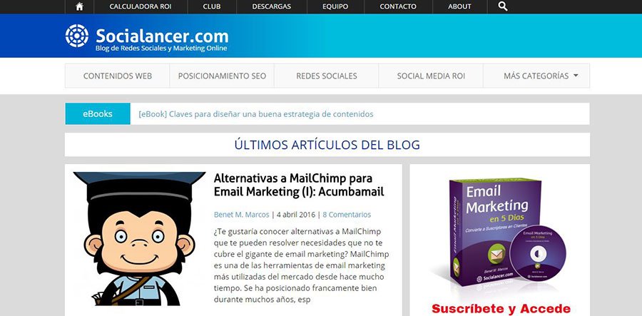 Socialancer - Los Mejores Blogs de Marketing Online en español del 2016