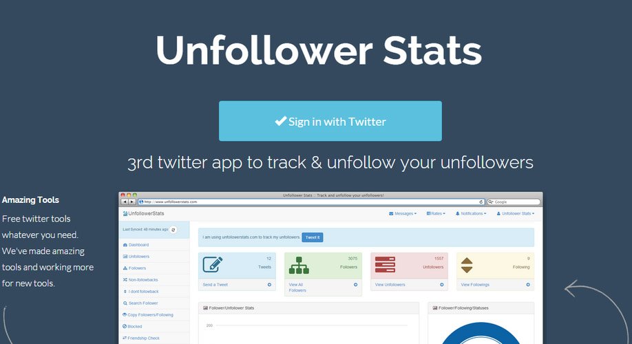 Unfollower Stats - Herramienta para gestionar Twitter