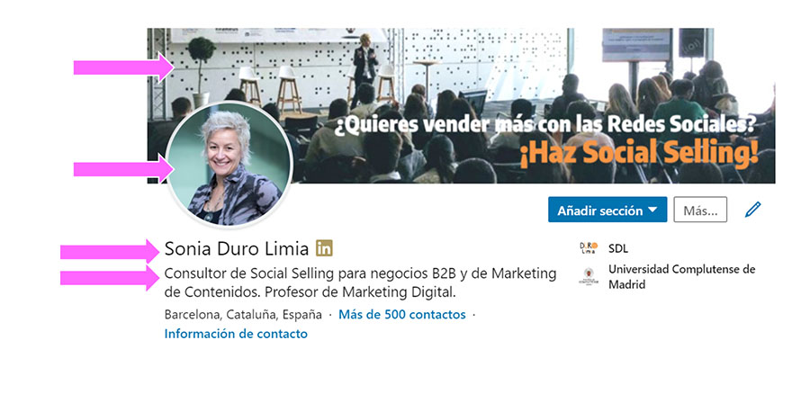 Perfil LinkedIn Sonia Duro Lima