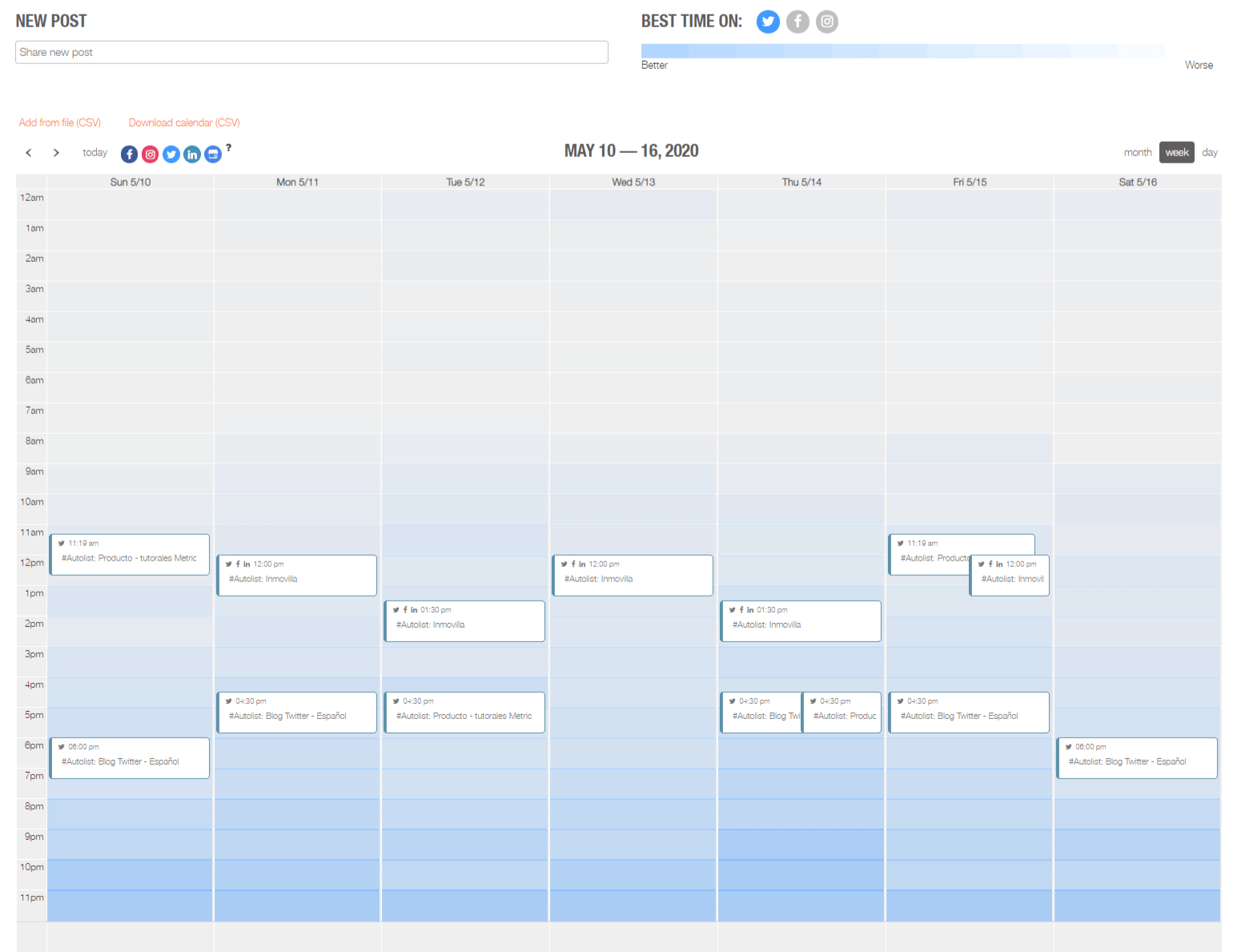 calendario planificacion redes sociales metricool