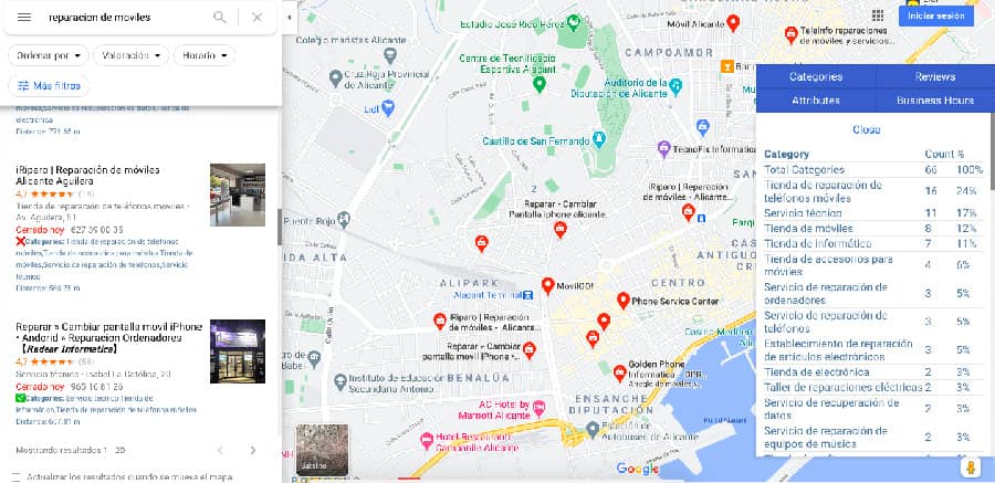 google my business maps