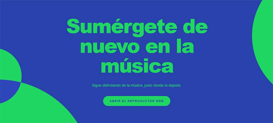 spotify ejemplo call to action